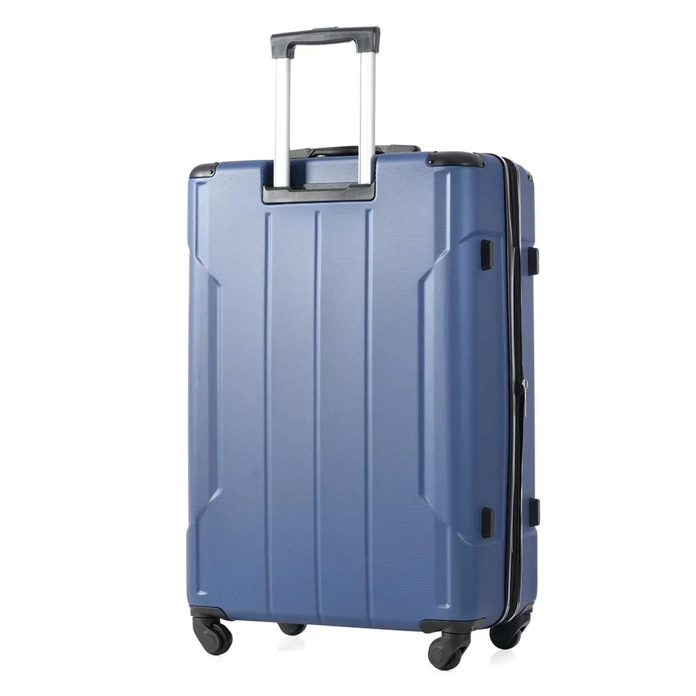 20In Expandable Lightweight Spinner Suitcase with Corner Guards - Blue