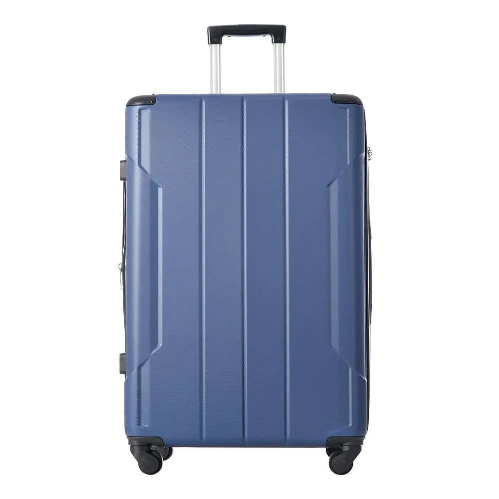 20In Expandable Lightweight Spinner Suitcase with Corner Guards - Blue