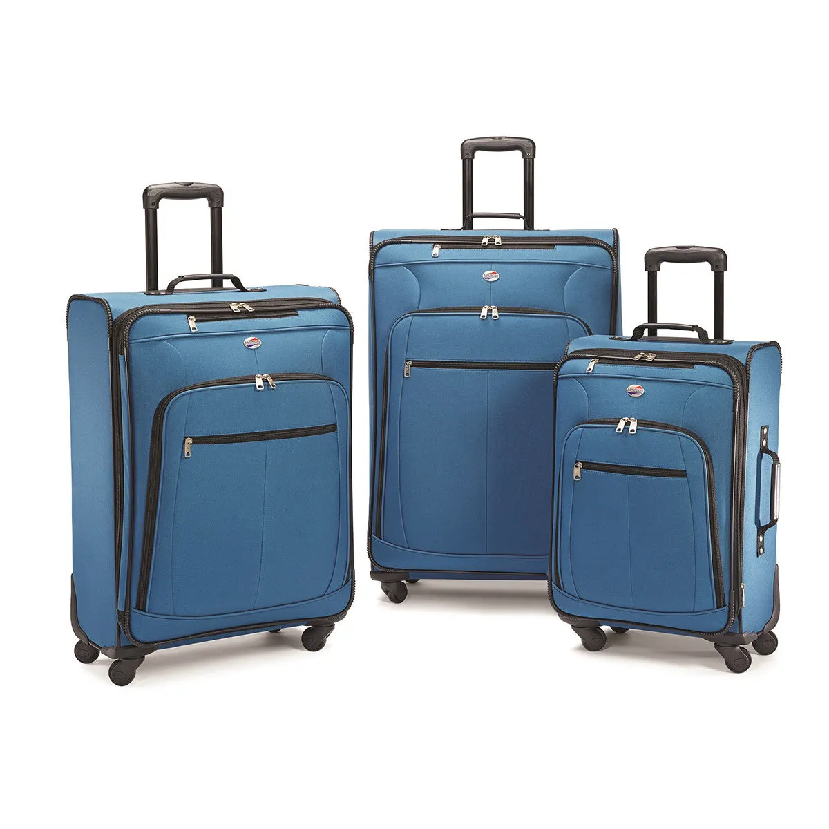 American Tourister Moroccan Blue AT Pop Plus 3-Piece Spinner Set