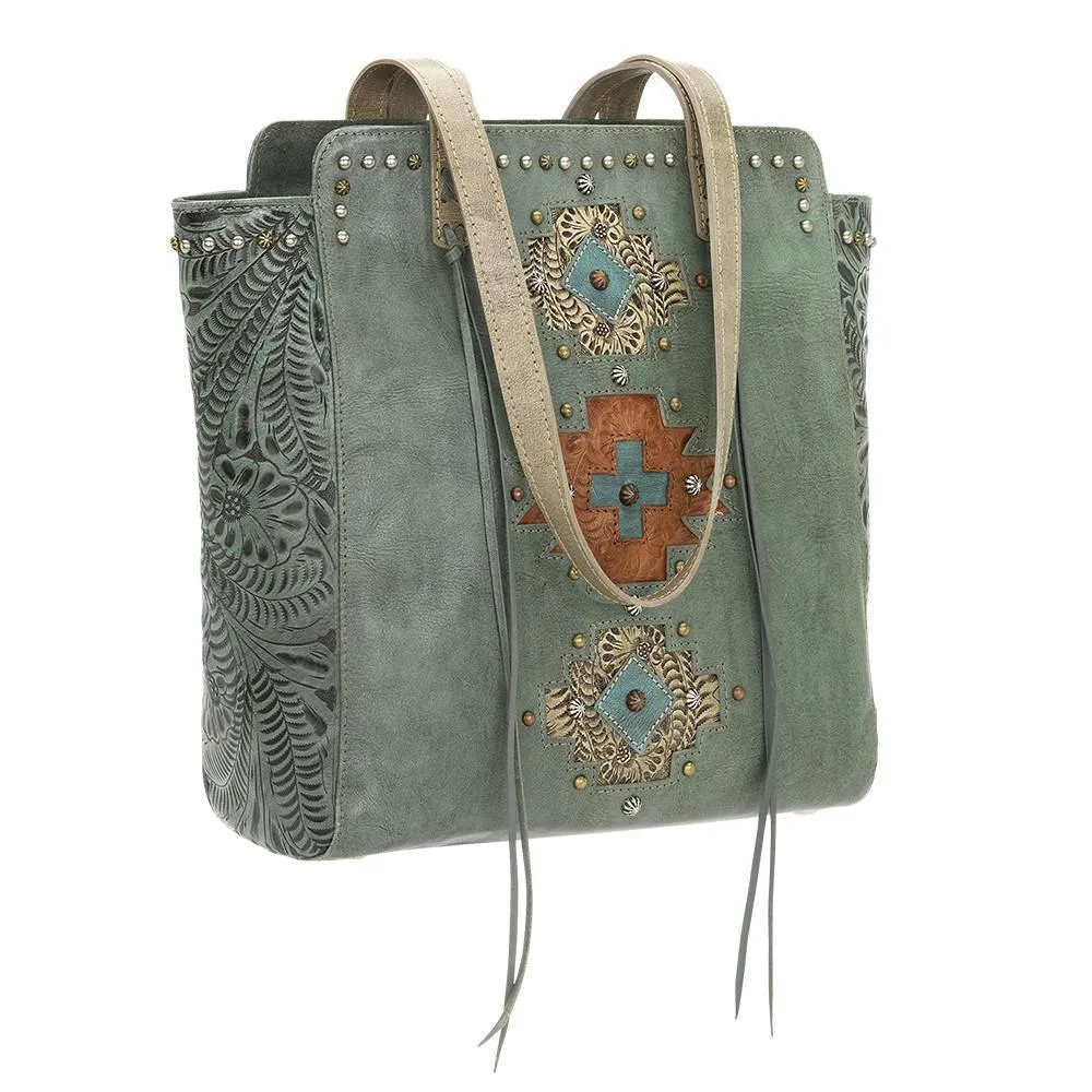 American West Navajo Soul Zip Top Tote Style 3483534