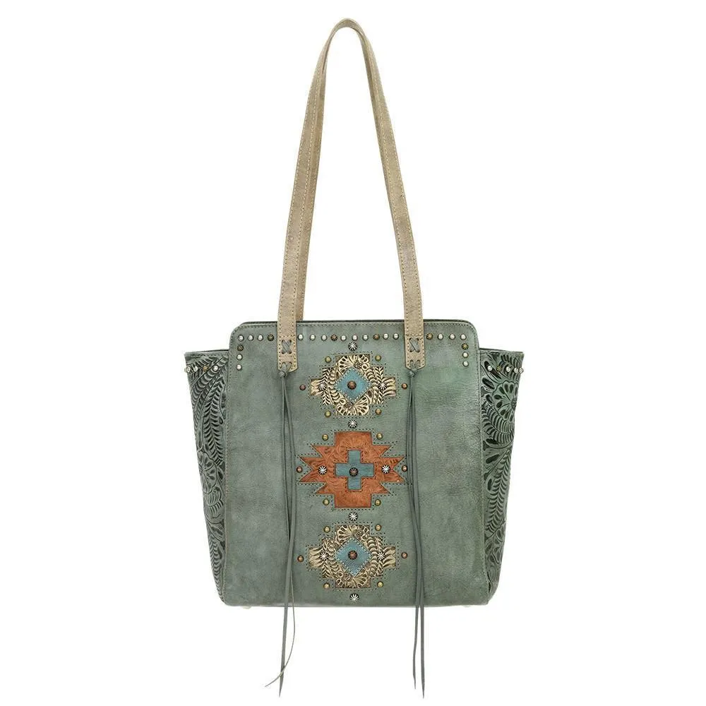 American West Navajo Soul Zip Top Tote Style 3483534