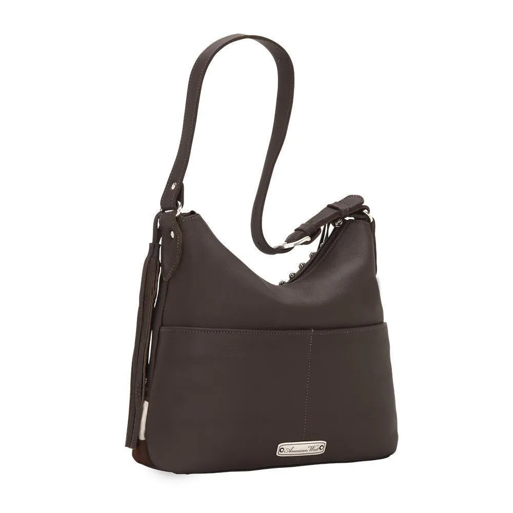 American West Wild Horses Zip Top Shoulder Bag Style 1038381