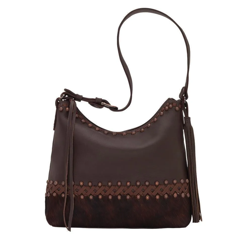 American West Wild Horses Zip Top Shoulder Bag Style 1038381