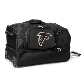 Atlanta Falcons 27" Black Rolling Drop Bottom Duffel