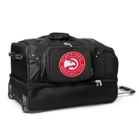 Atlanta Hawks 27" Black Rolling Drop Bottom Duffel