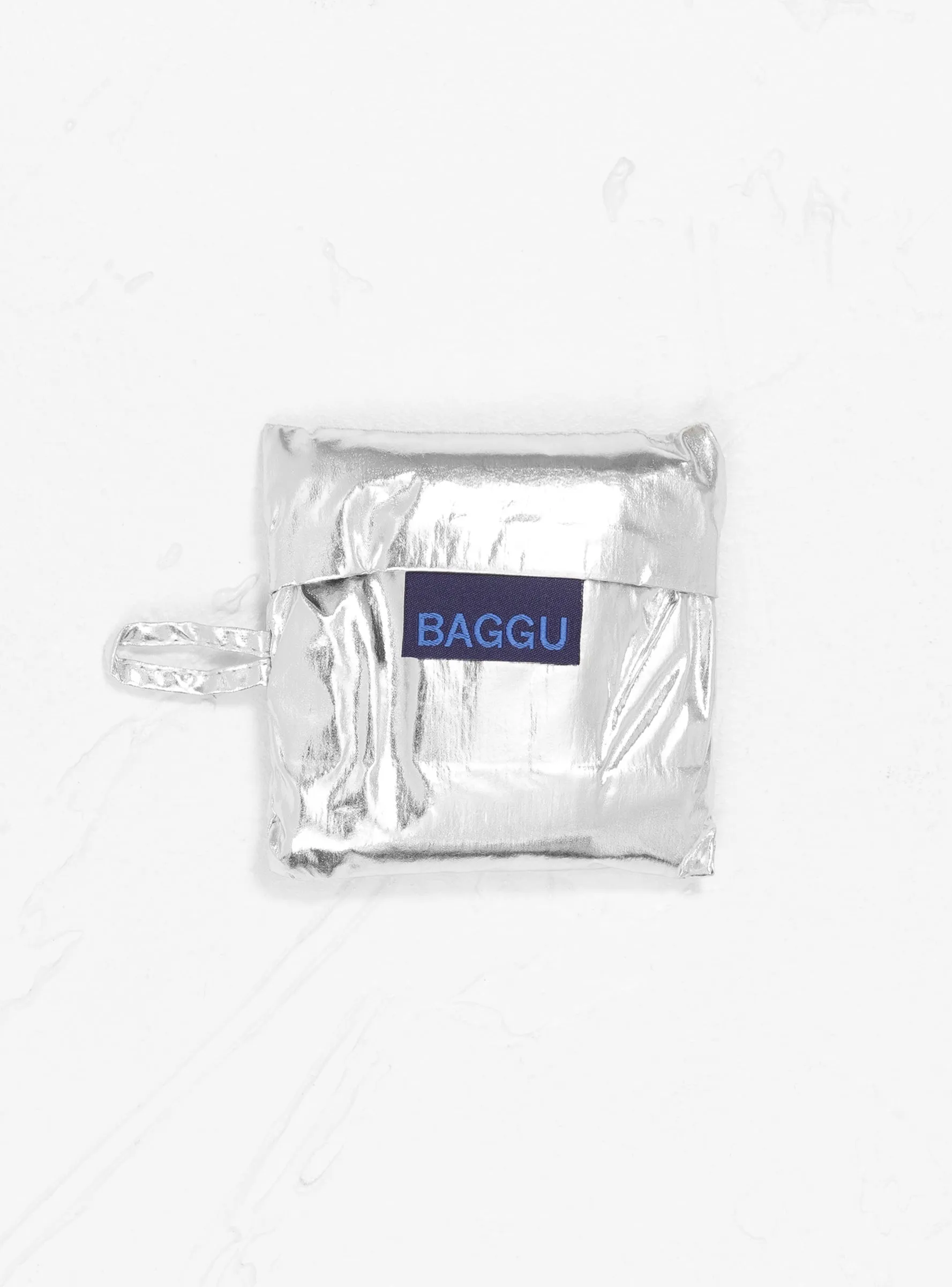 Baby Baggu Metallic Silver