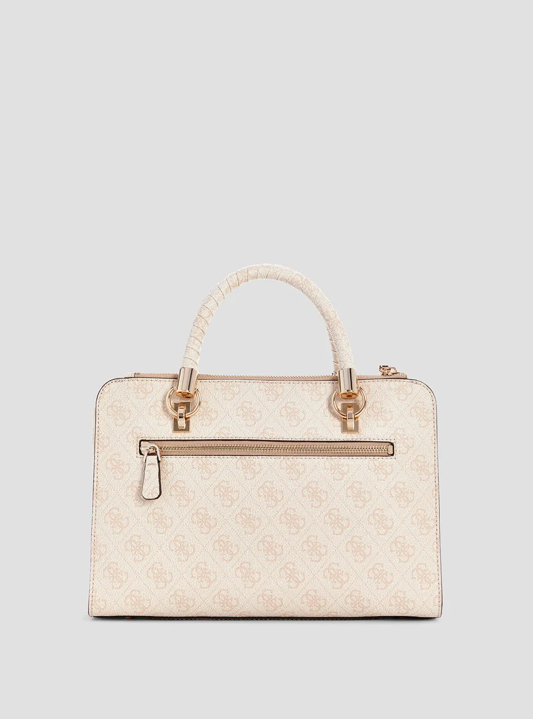 Beige Logo Orlina Logo Satchel Bag