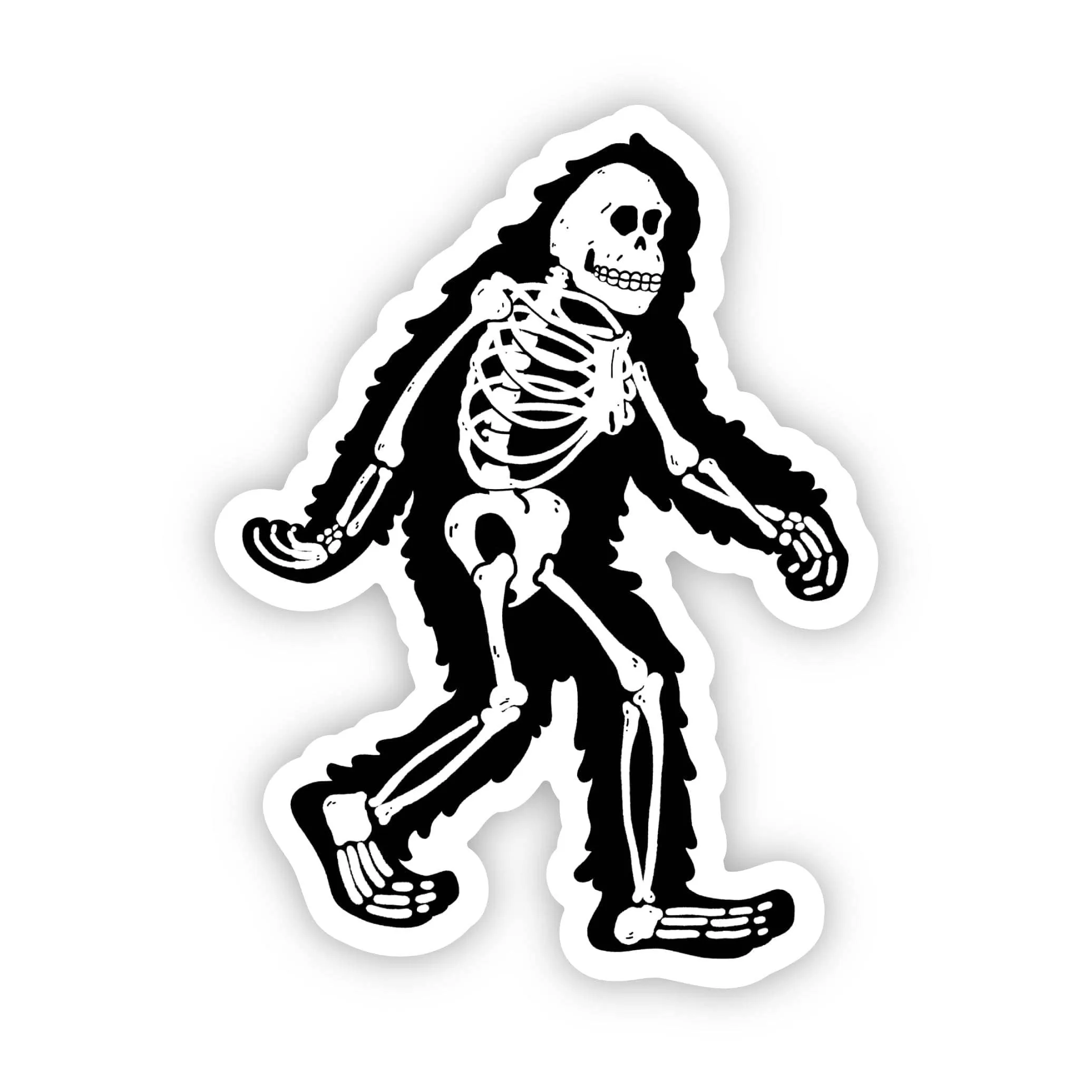 Bigfoot Skeleton Sticker