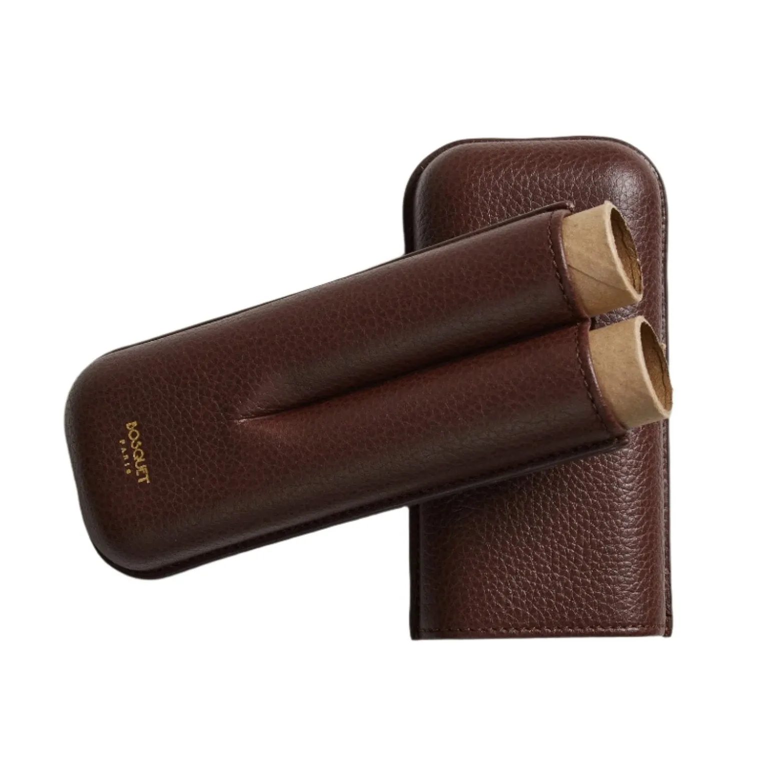 Bosquet Smooth Dark Brown Leather Cigar Case