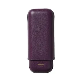 Bosquet Smooth Purple Leather Cigar Case