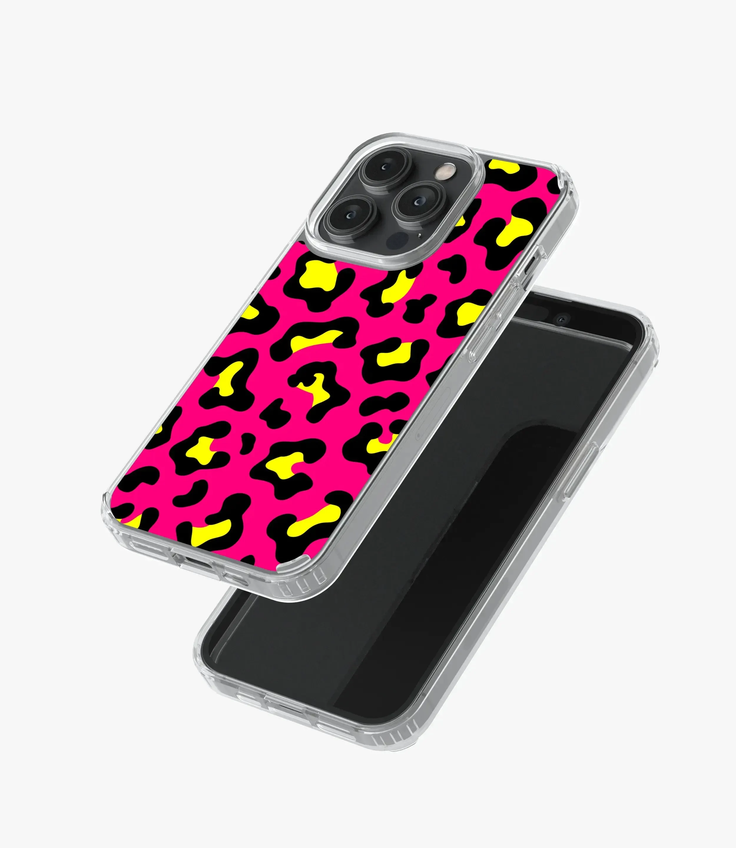 Bright Pink Leopard Print Silicone Case