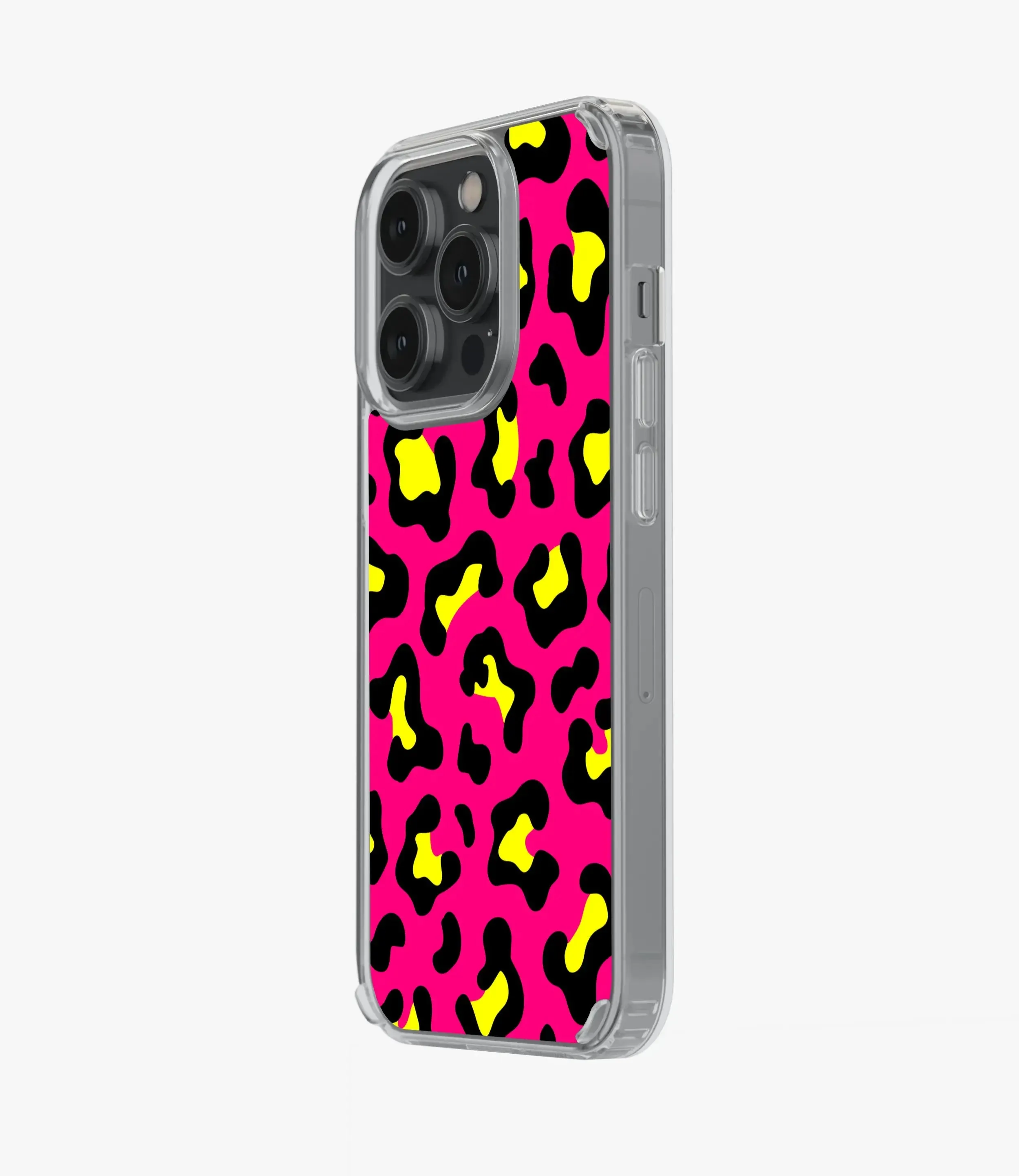 Bright Pink Leopard Print Silicone Case