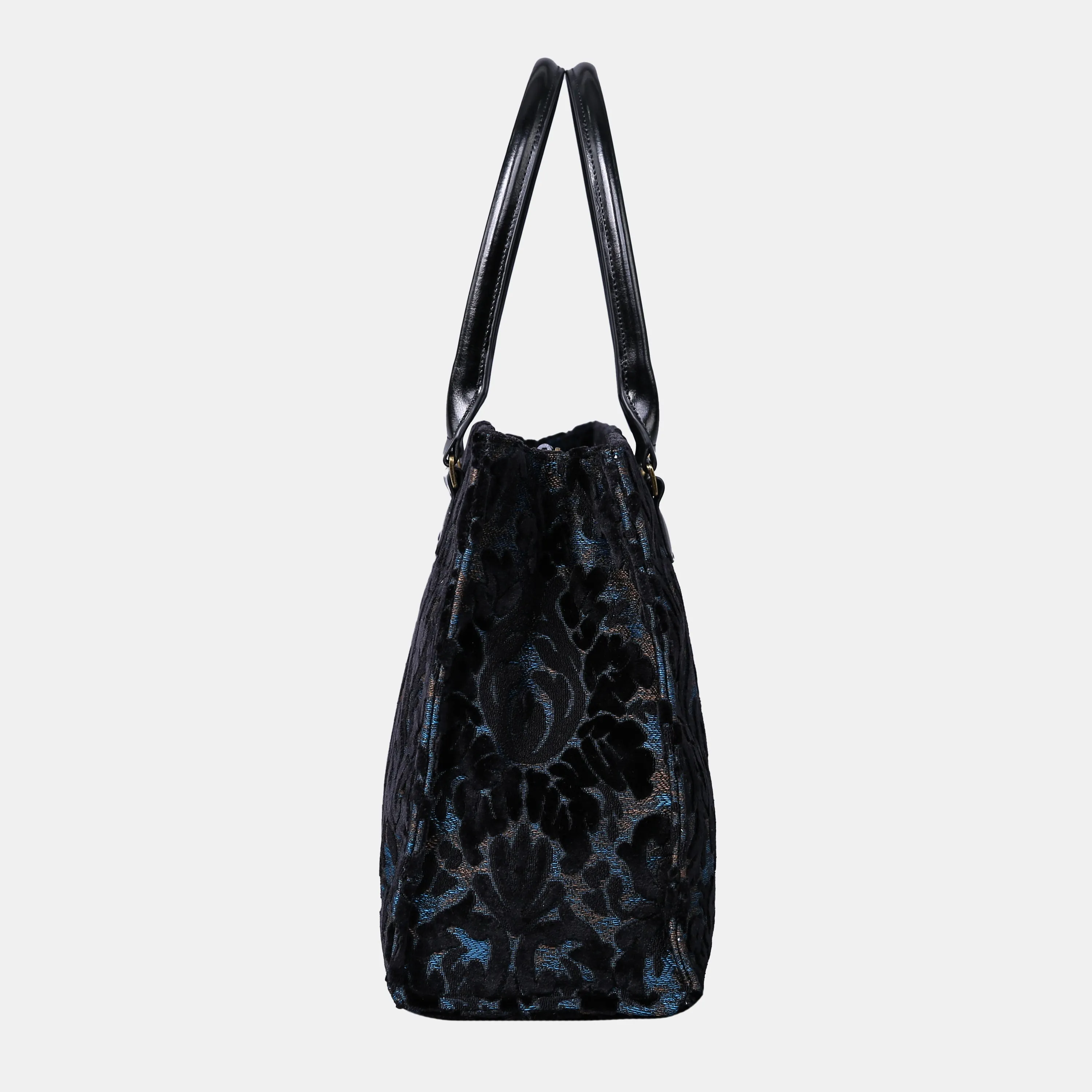 Burnout Velvet Black Laptop Work Tote