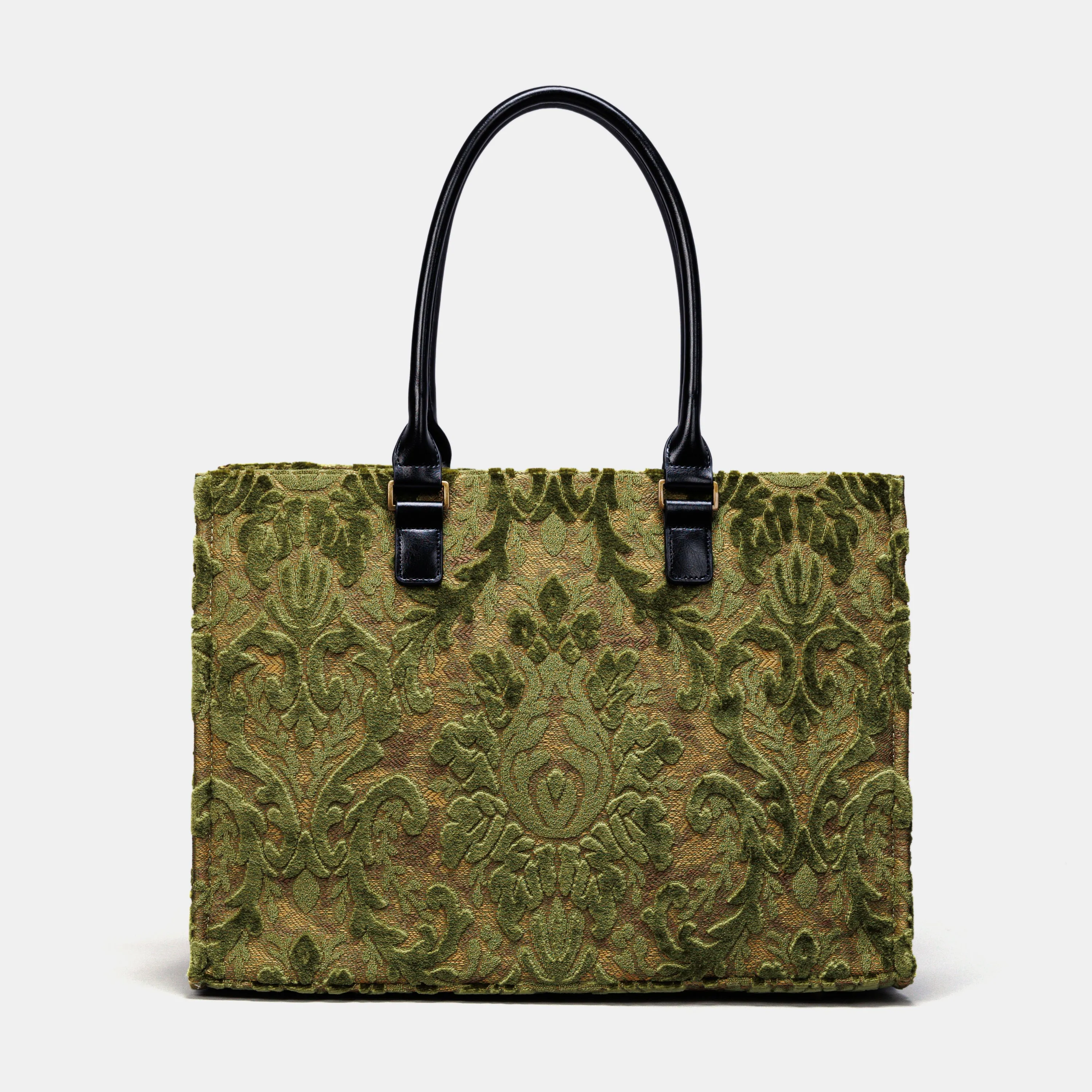 Burnout Velvet Fern Green Laptop Work Tote