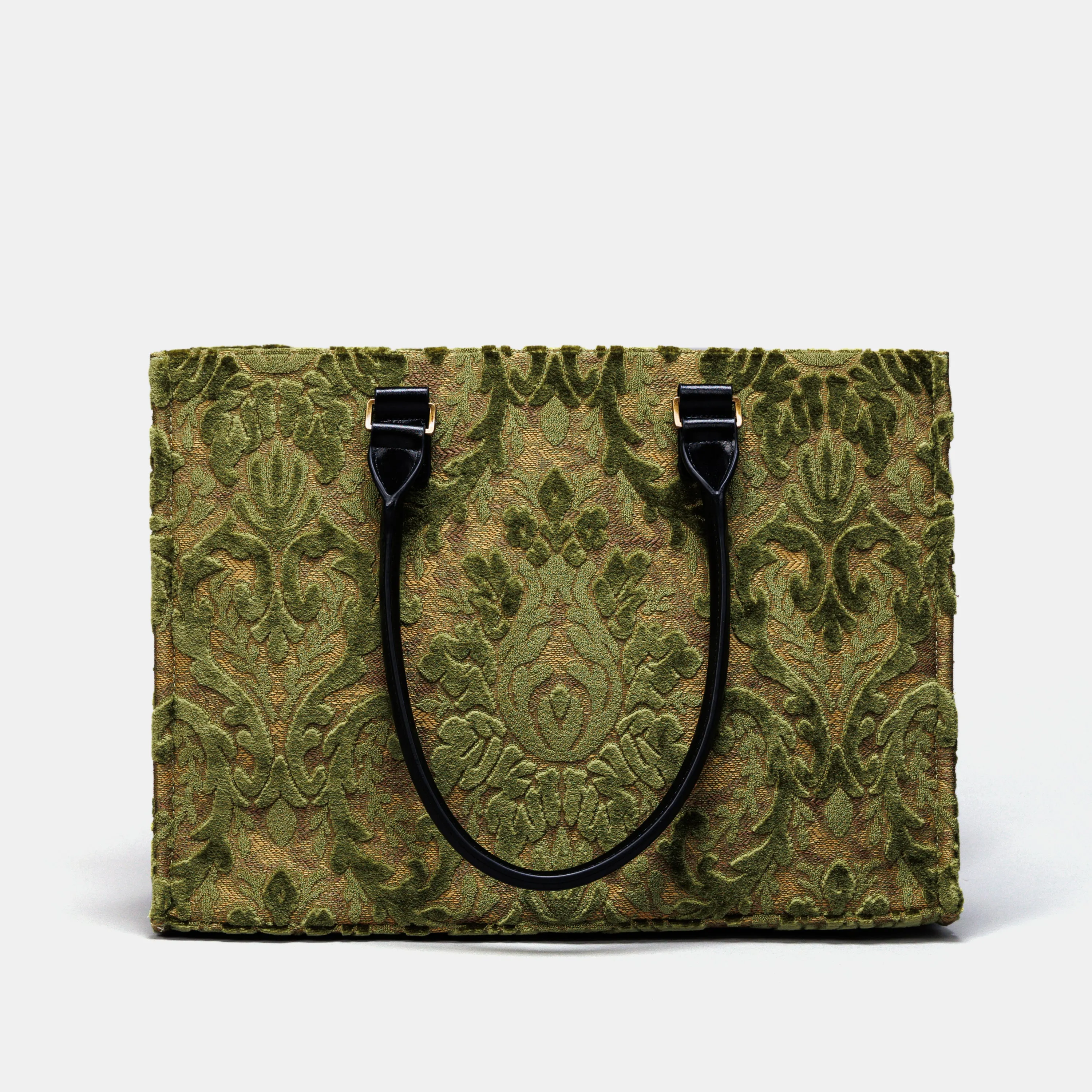 Burnout Velvet Fern Green Laptop Work Tote