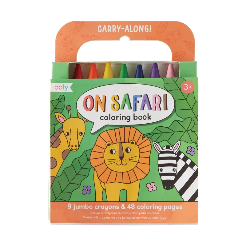 Carry Along Crayon & Coloring Book Kit-On Safari