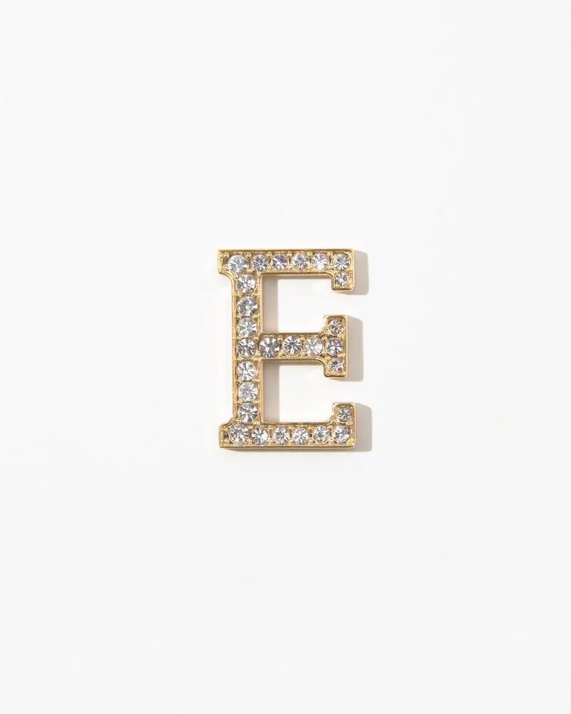 Clear Crystal Embellished Metal Greek Letter Sticker