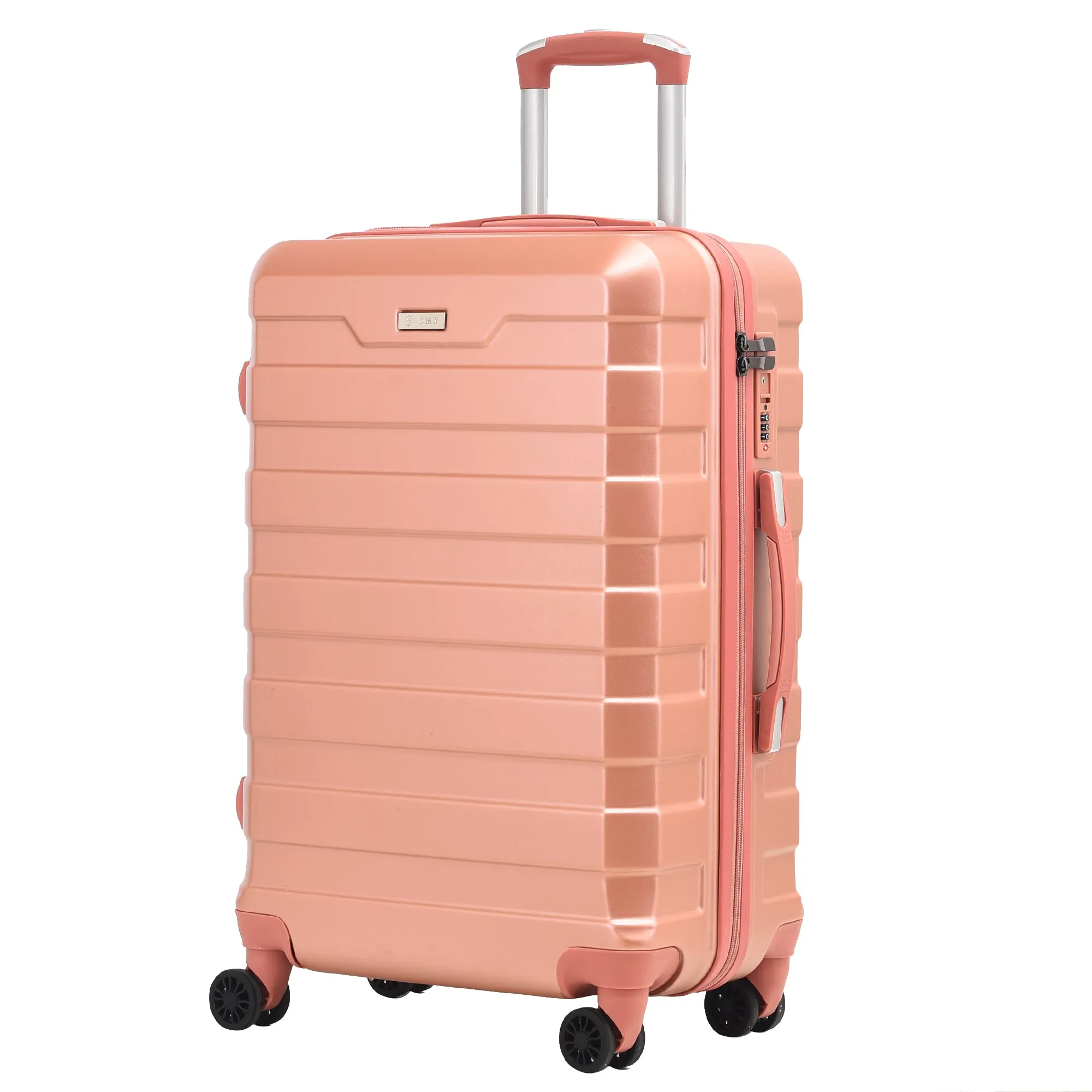 CMY Suitcase Large Size Hard Shell Lightweight 4 Dual Spinner Wheels Trolley Luggage Suitcase Hold Check in Luggage TSA Combination Lock