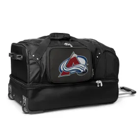 Colorado Avalanche 27" Black Rolling Drop Bottom Duffel