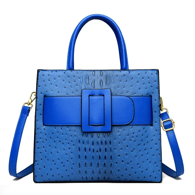 Croco Capacious Handbag