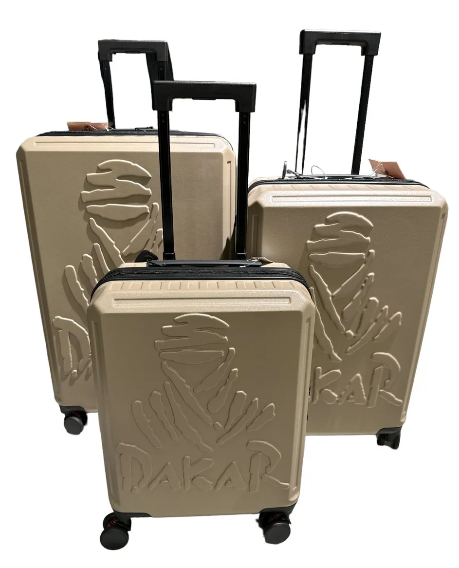 Dakar Desert Set of 3 Expandable Trolley Suitcases | Sand