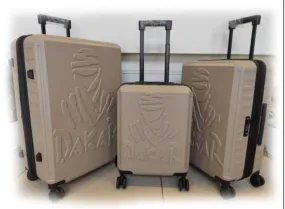 Dakar Desert Set of 3 Expandable Trolley Suitcases | Sand