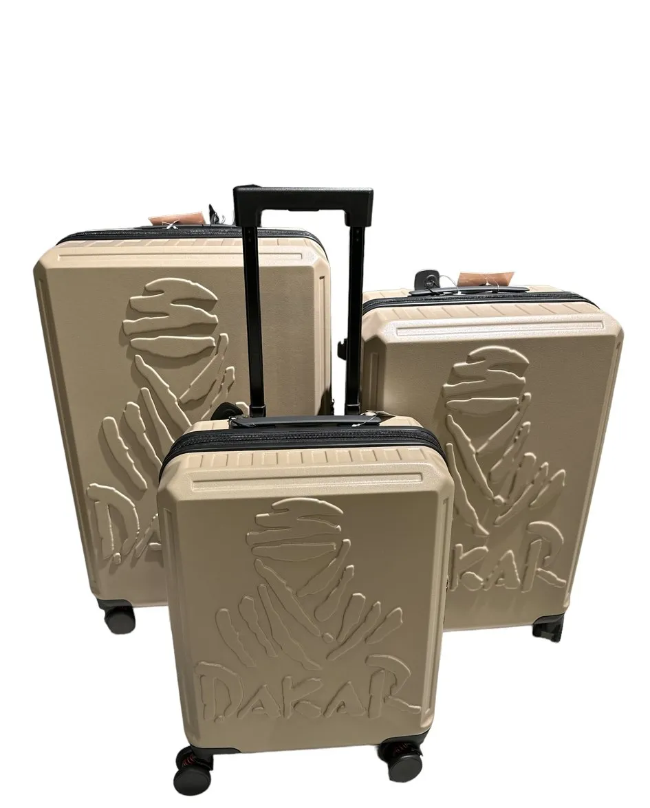 Dakar Desert Set of 3 Expandable Trolley Suitcases | Sand