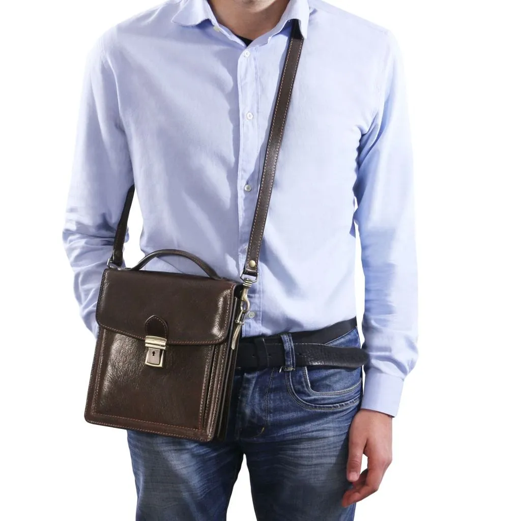 David - Leather Men's Crossbody Bag - Small size | TL141425