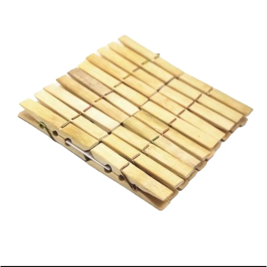 Disa Wooden Bamboo Clothing Washing Pegs 60mm 20pcs