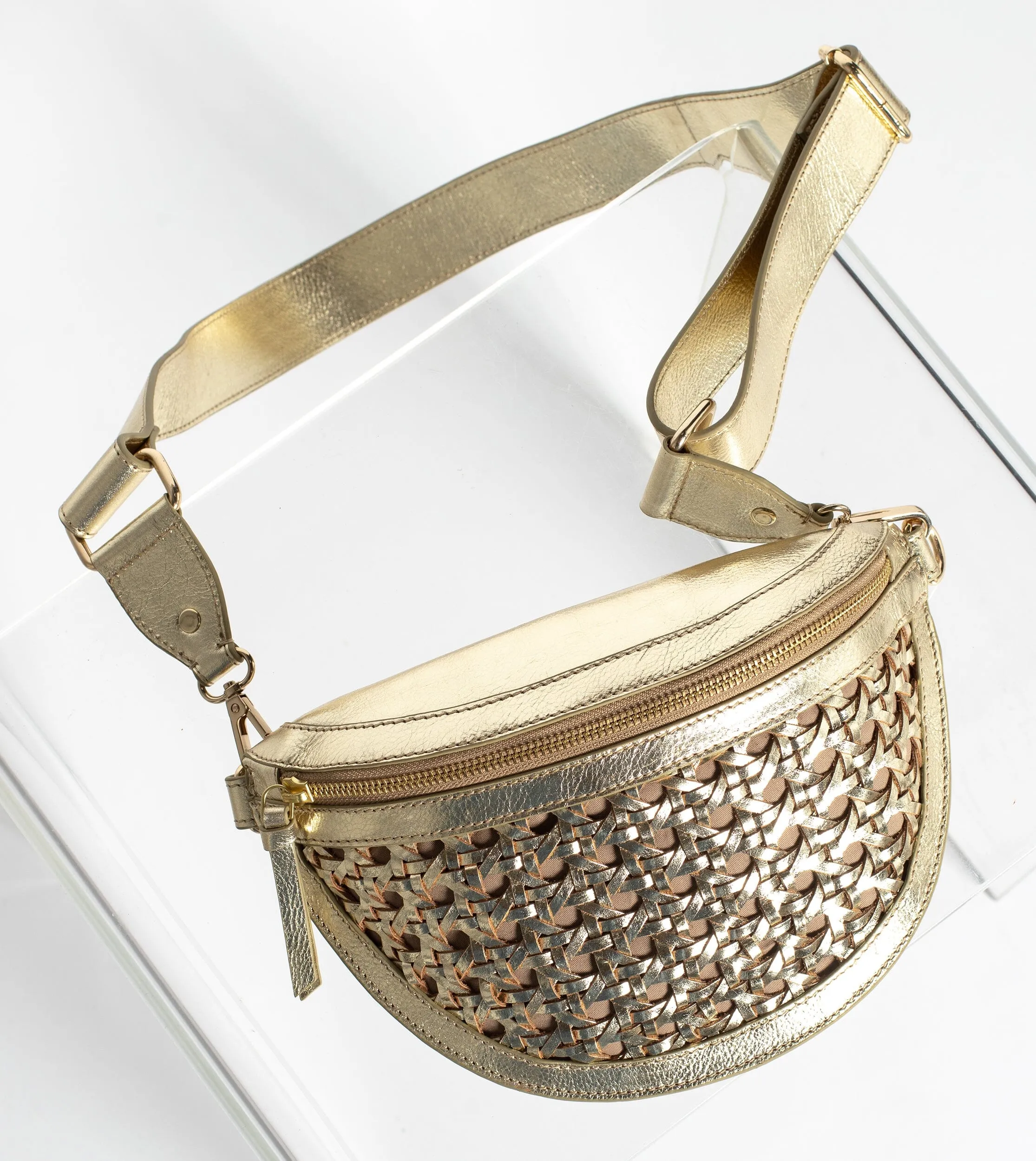 Doris Weave Crossbody | Gold