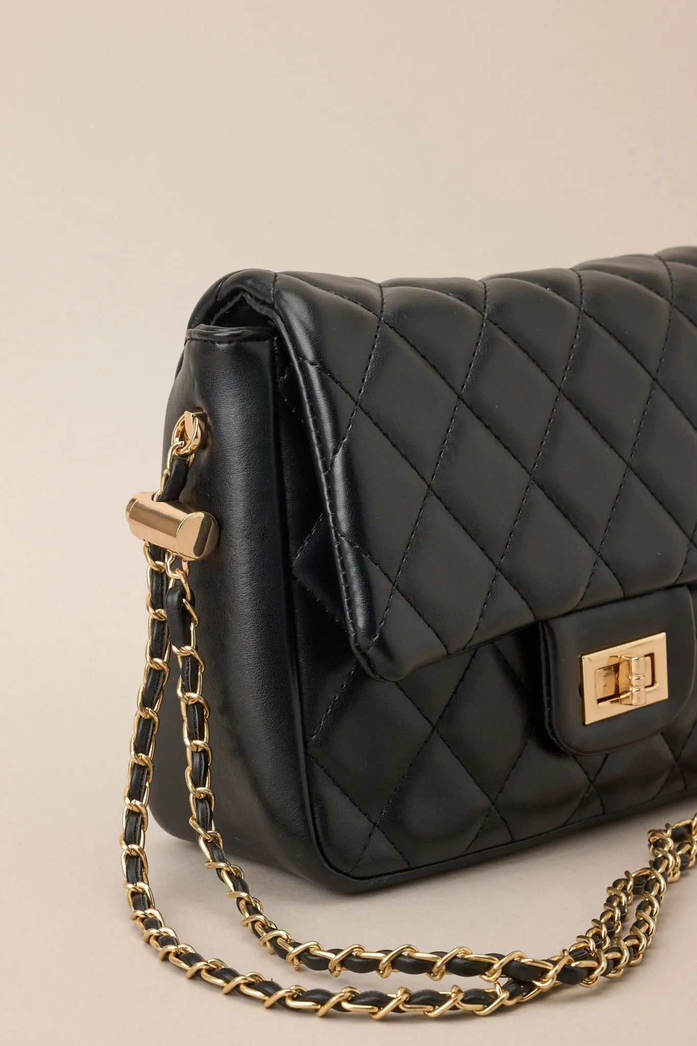 Everyday Pleasures Black Quilted Handbag