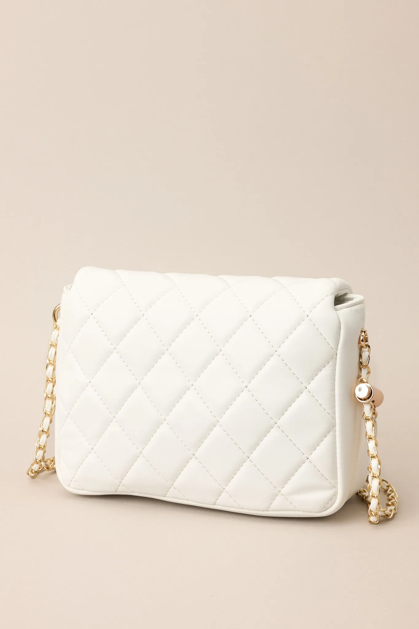 Everyday Pleasures White Quilted Handbag