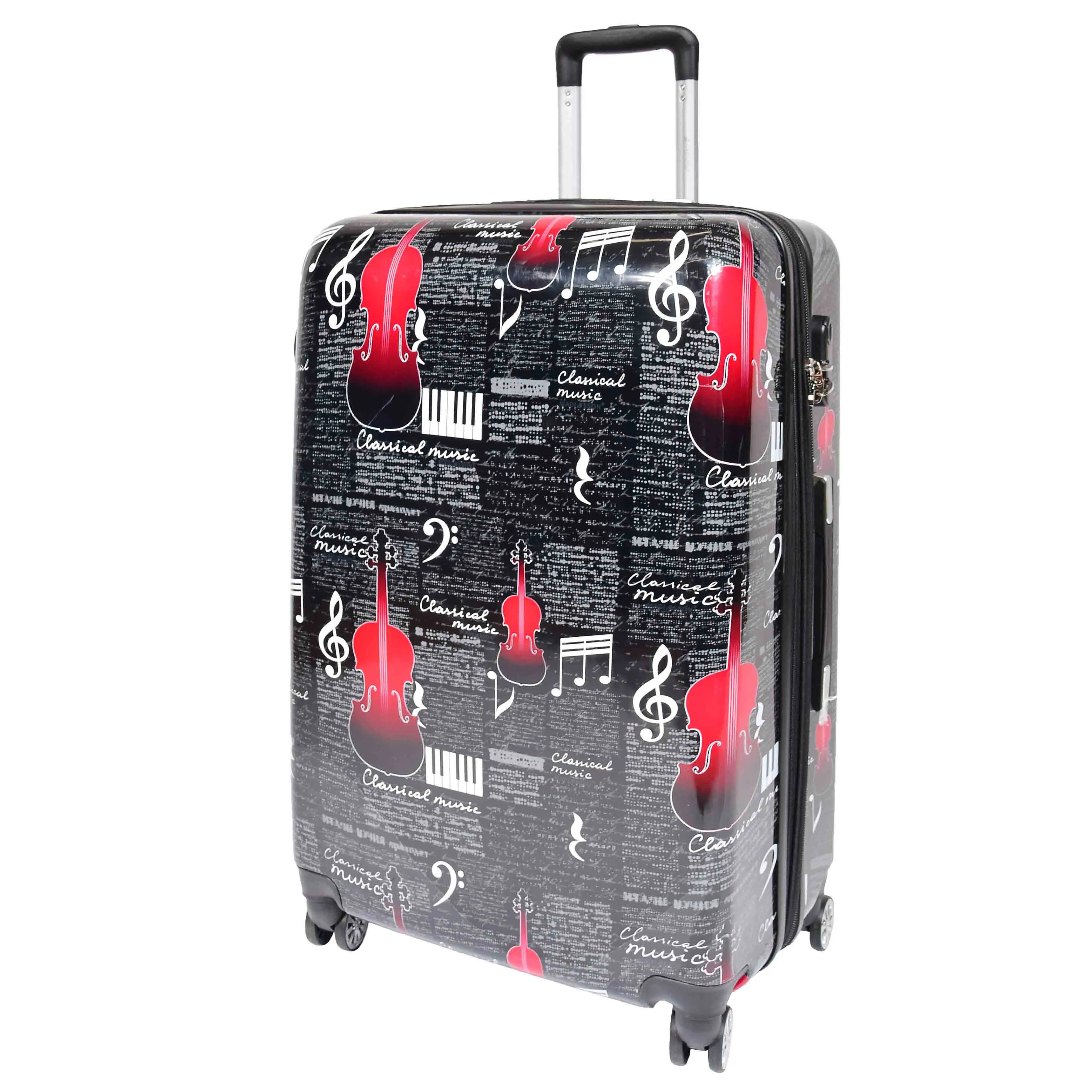 Four Wheels Hard Classical Music Printed Luggage BILBAO