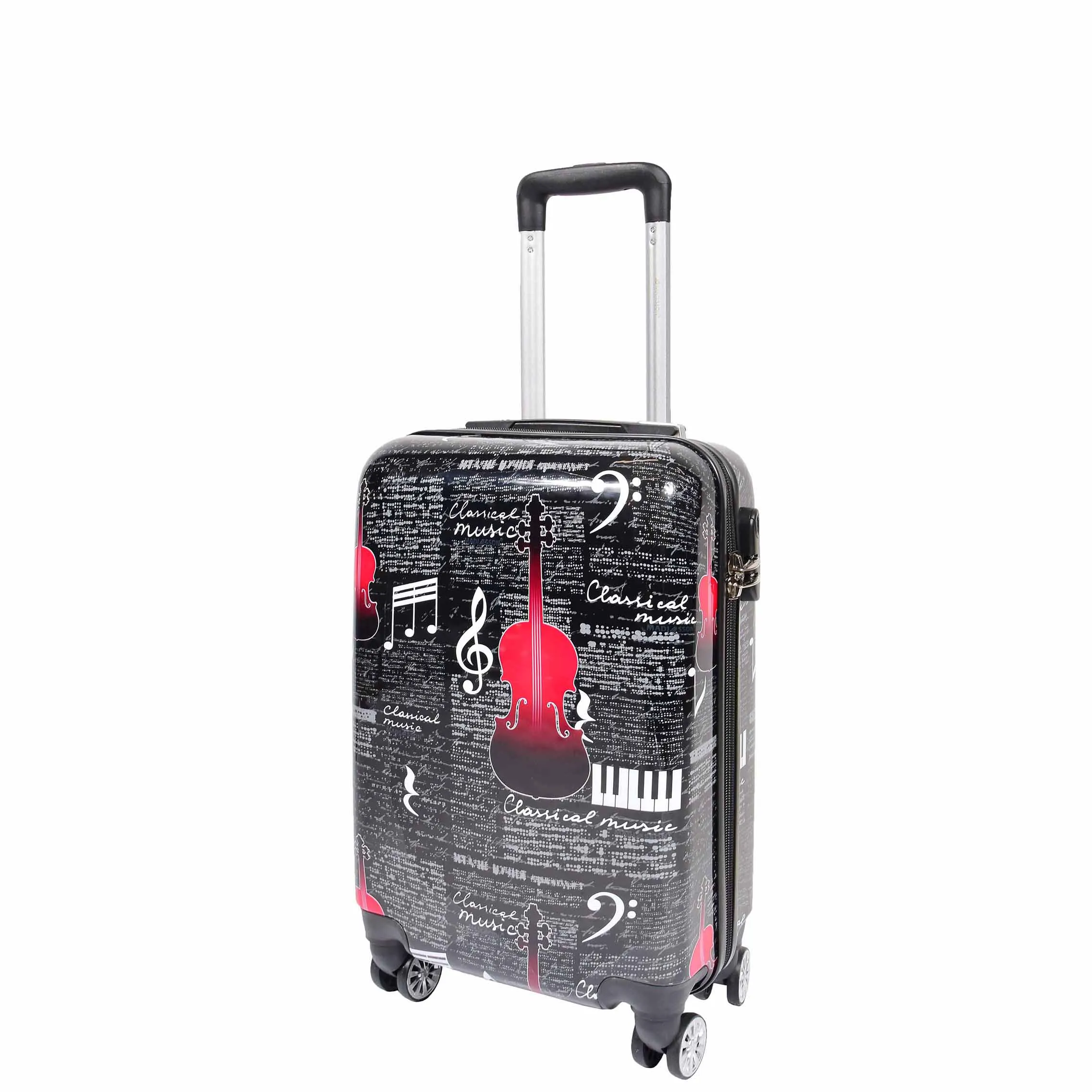 Four Wheels Hard Classical Music Printed Luggage BILBAO