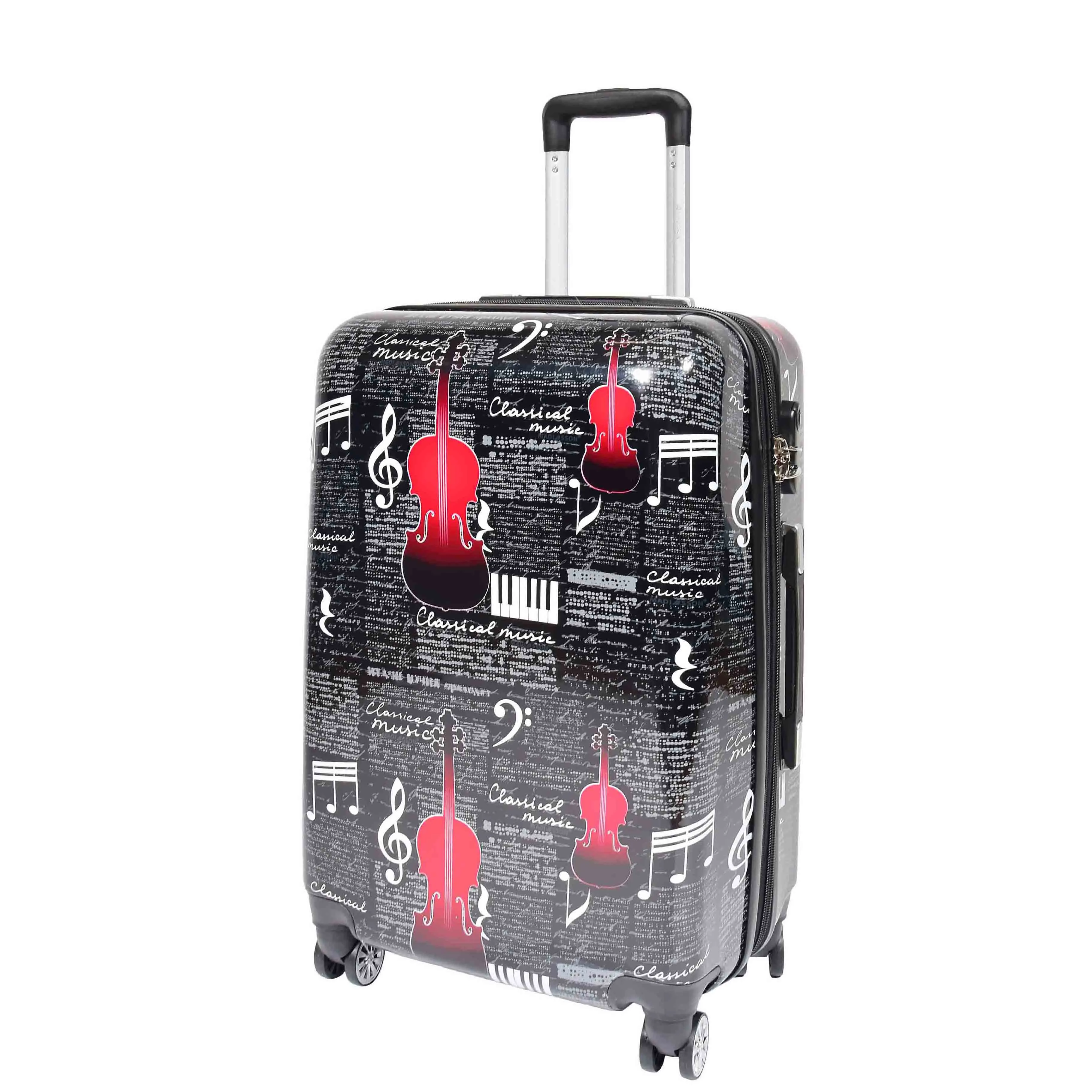 Four Wheels Hard Classical Music Printed Luggage BILBAO