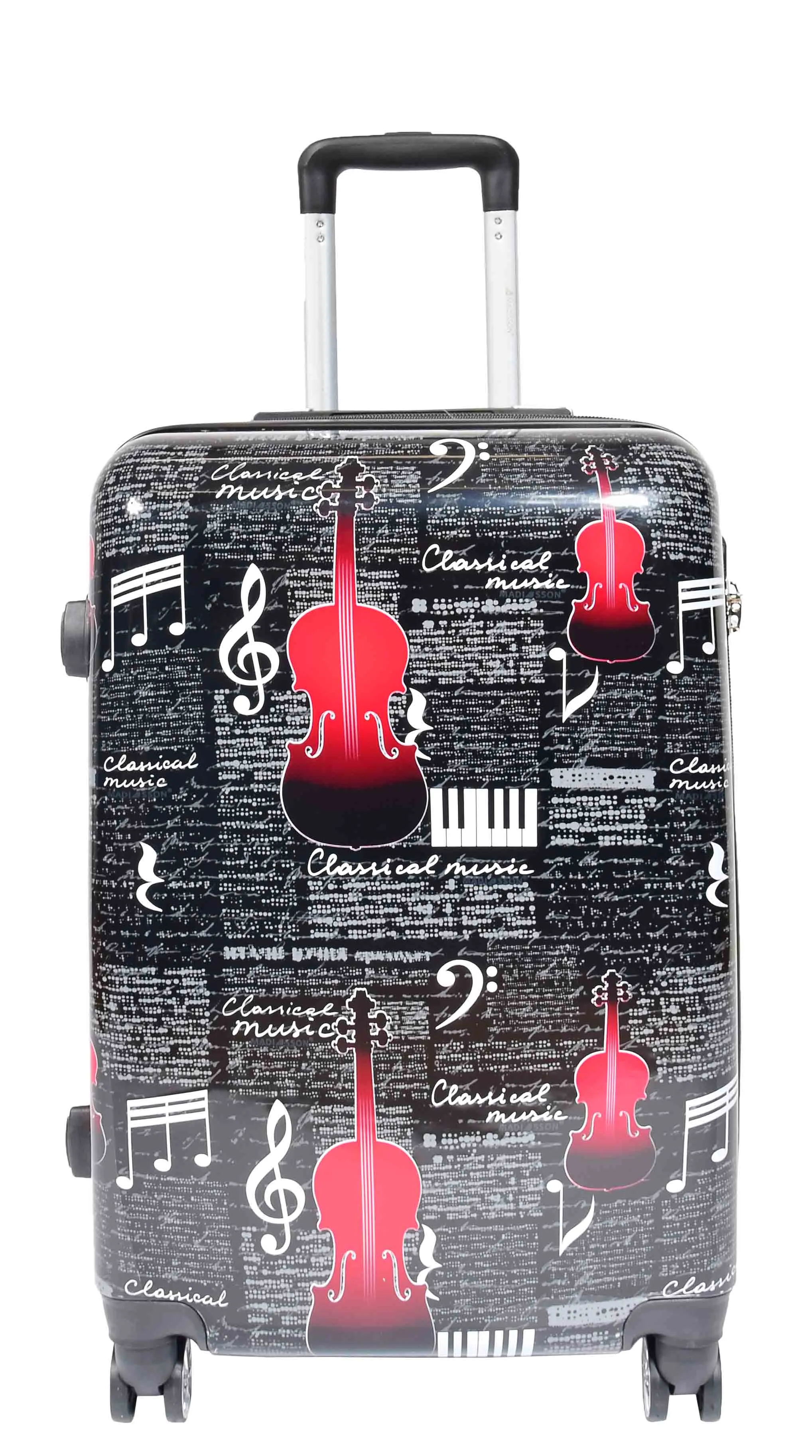 Four Wheels Hard Classical Music Printed Luggage BILBAO