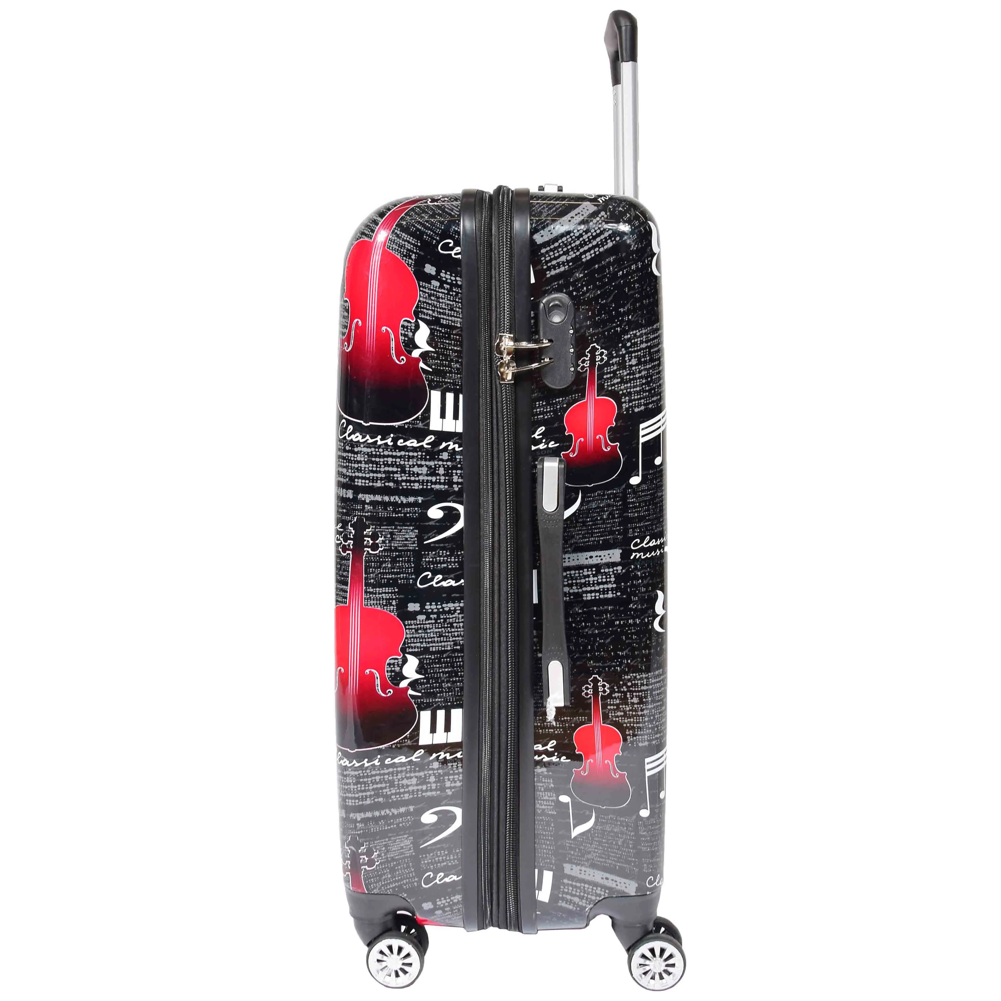 Four Wheels Hard Classical Music Printed Luggage BILBAO