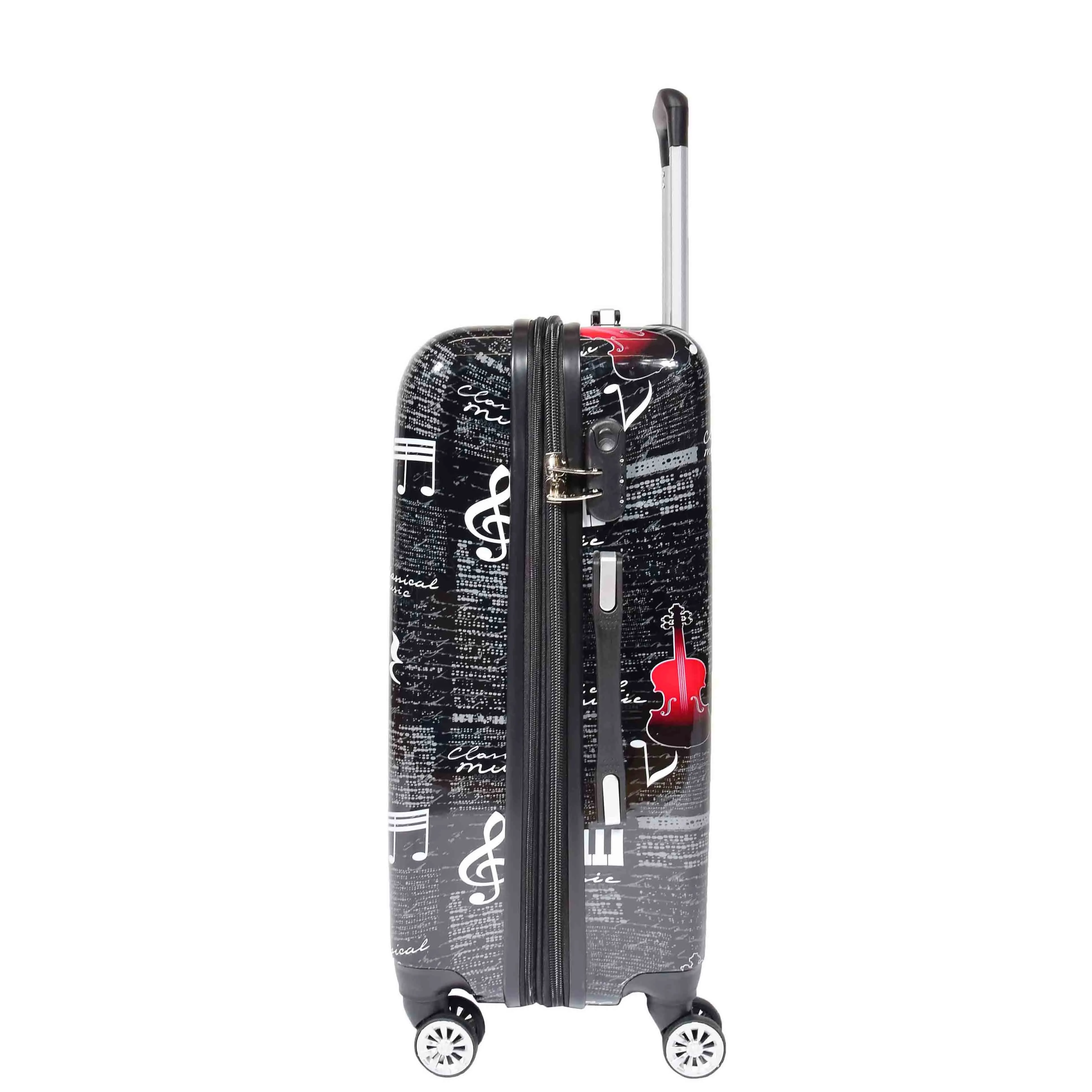 Four Wheels Hard Classical Music Printed Luggage BILBAO