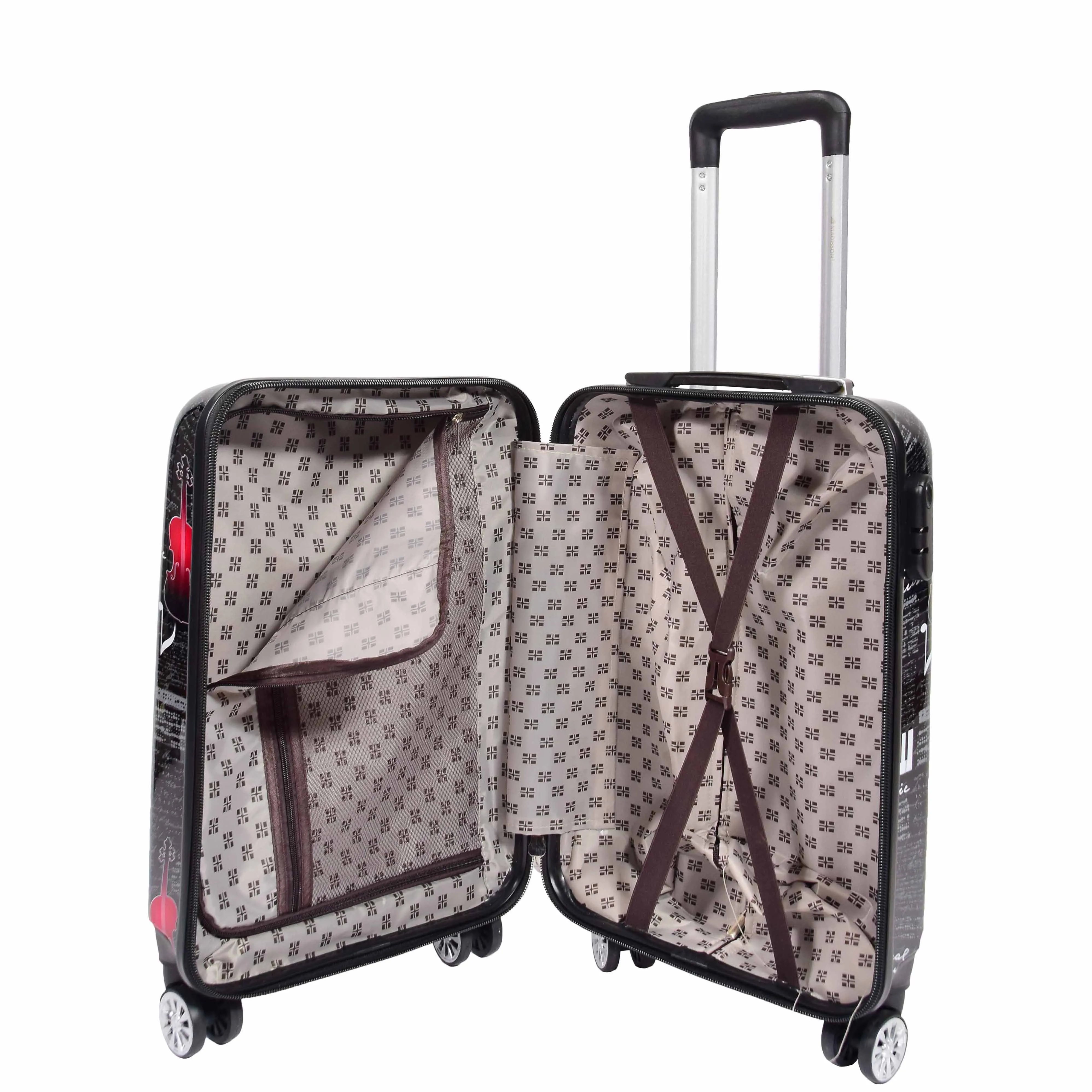 Four Wheels Hard Classical Music Printed Luggage BILBAO