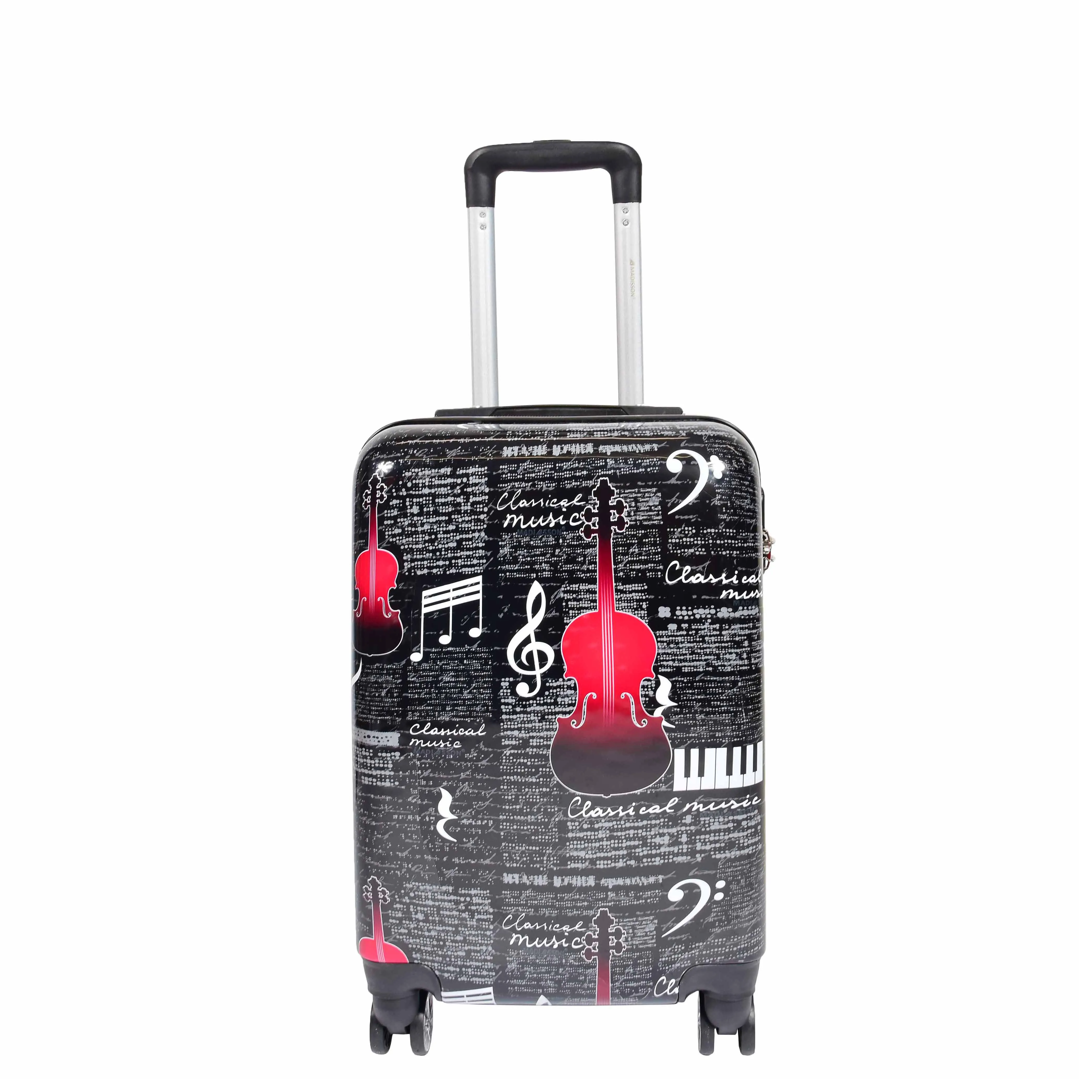 Four Wheels Hard Classical Music Printed Luggage BILBAO