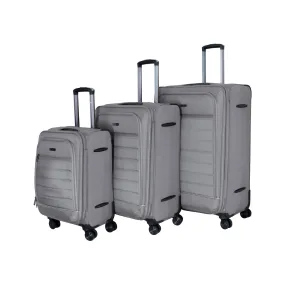 Gallen Softside Trolley Set of 3 - Grey