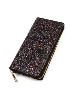 Glitter Zip Wallets (Black-Pink-White) - #4691-4693