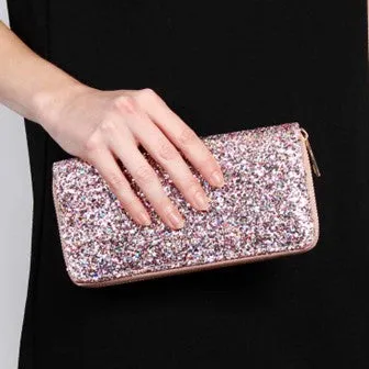 Glitter Zip Wallets (Black-Pink-White) - #4691-4693