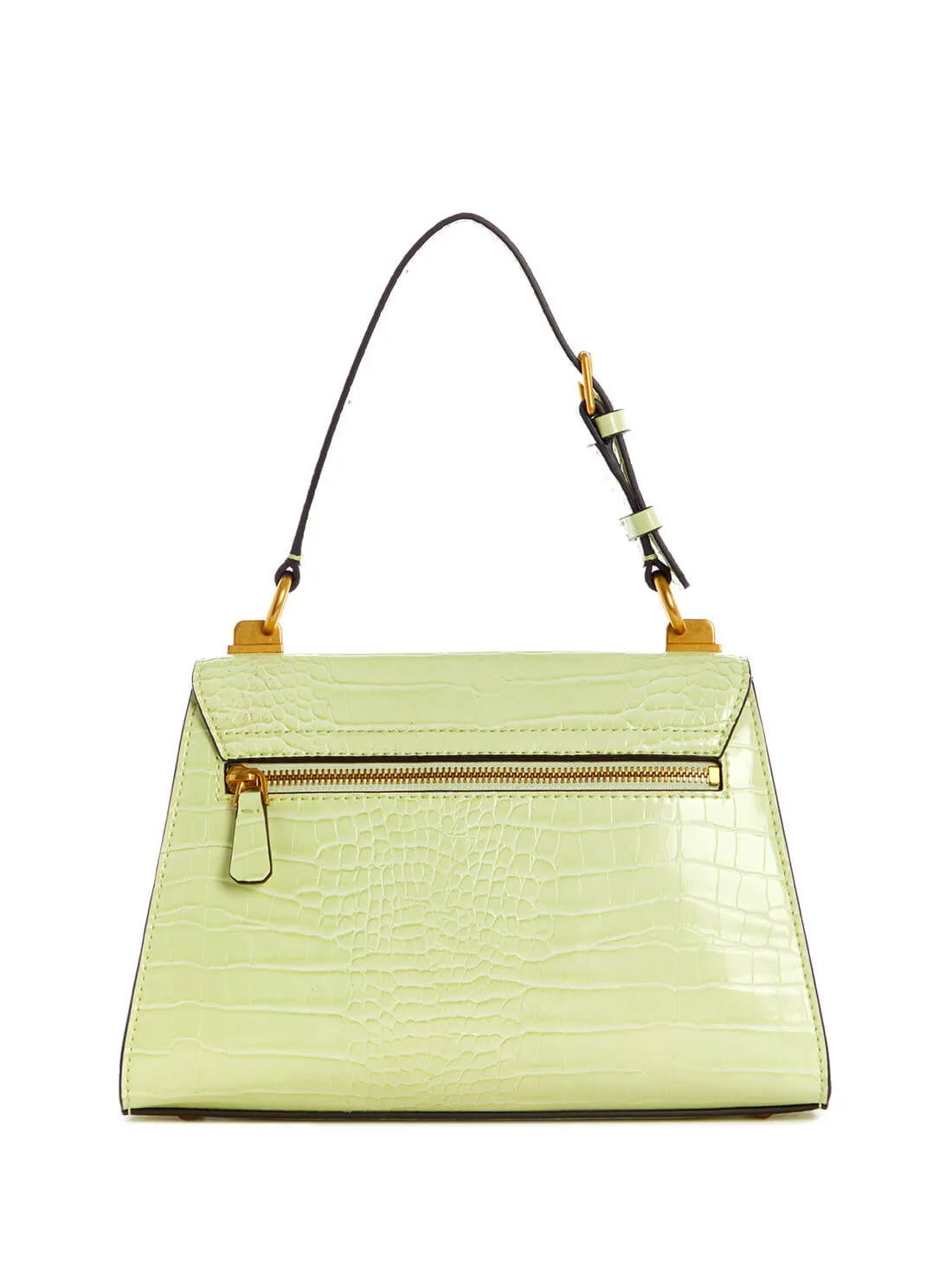 Green Croc Stephi Top Handle Satchel