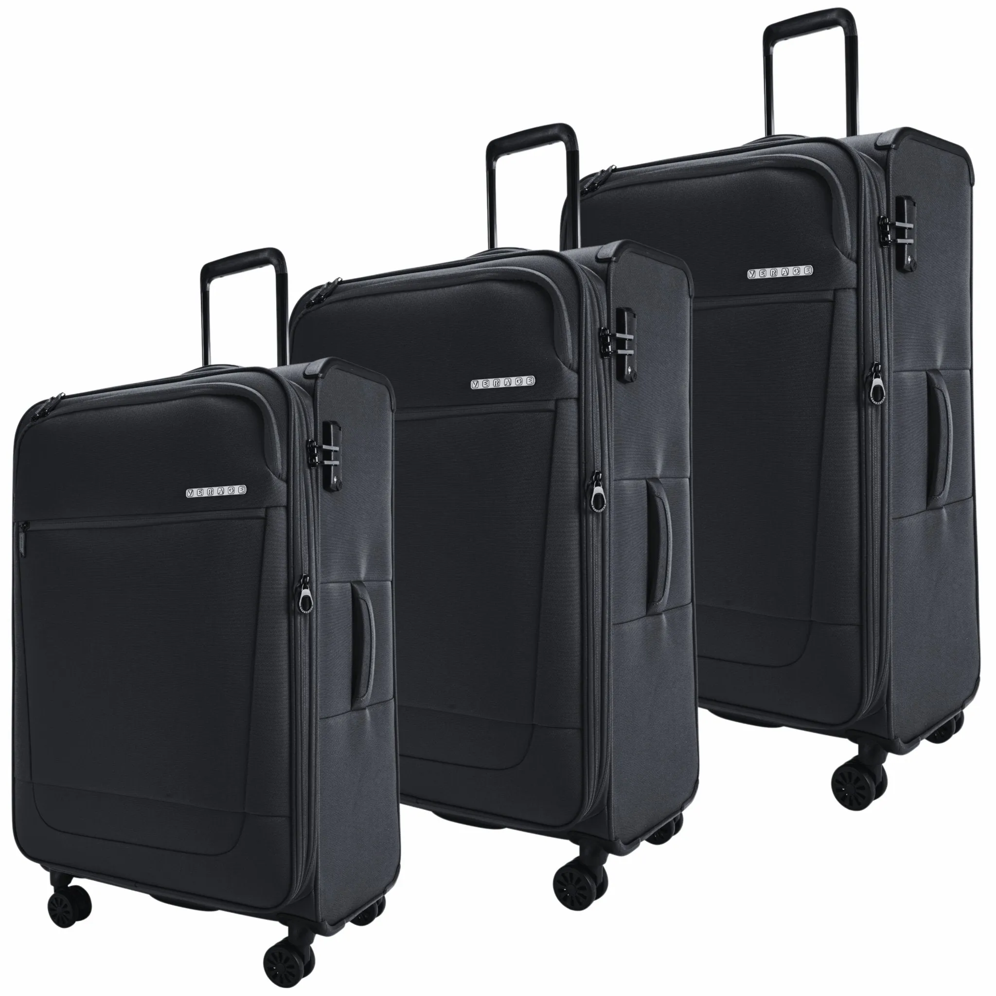 Greenwich Softcase Trolley Set Of 3 Grey