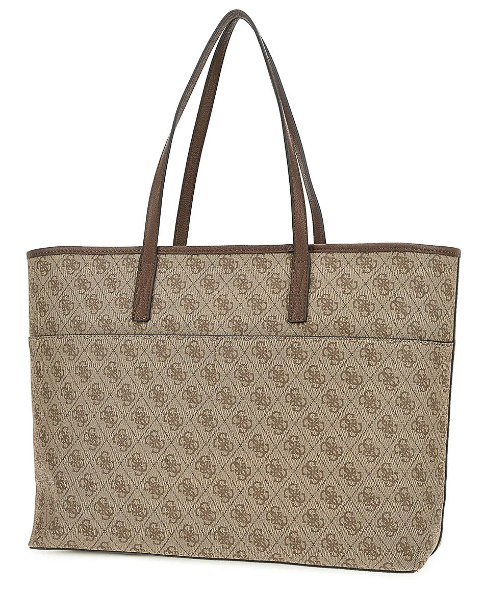 Guess Power Play Tote Bag In Lattee For Women