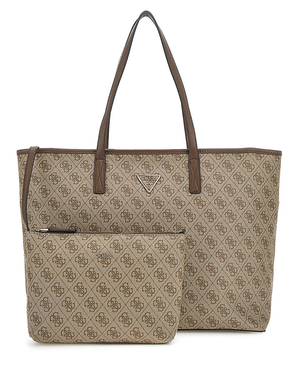 Guess Power Play Tote Bag In Lattee For Women