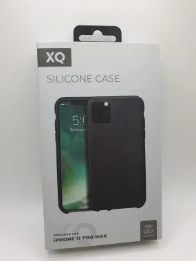 iPhone 11 Pro 5.8" 2019 Silicone XQ Xqisit Case Cover Black Smooth Feel Lightweight Protection Comfortable Grip