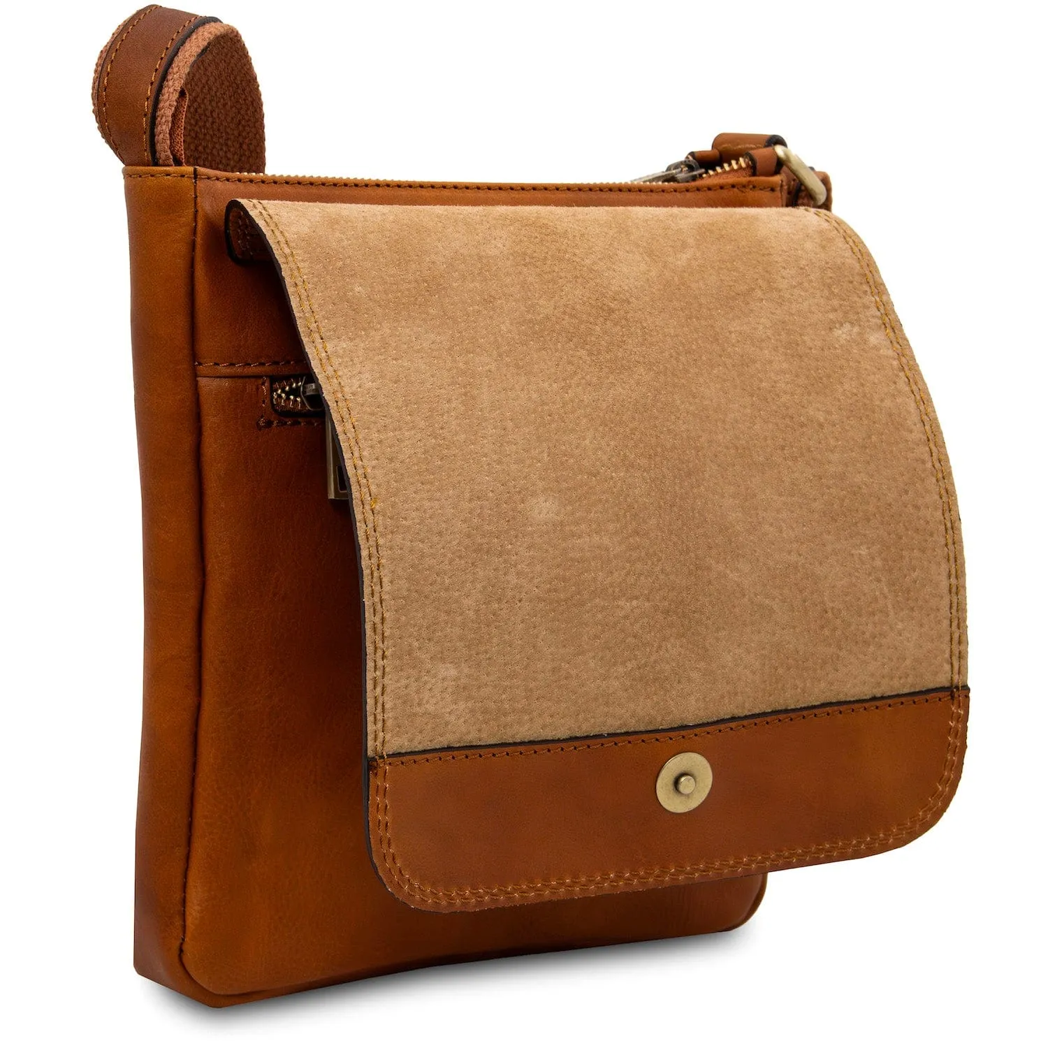 Jimmy - Leather crossbody bag for men with front pocket | TL141407