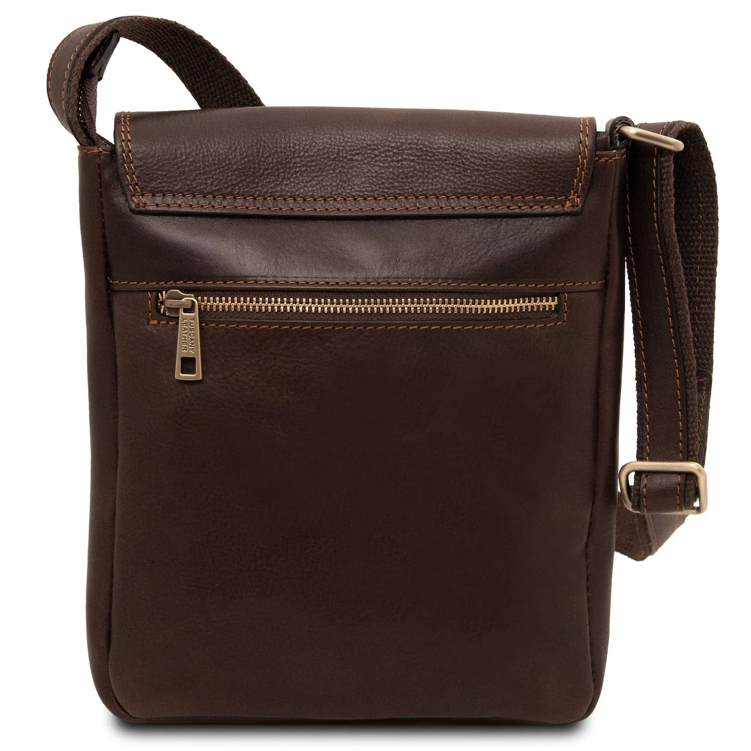 Jimmy - Leather crossbody bag for men with front pocket | TL141407